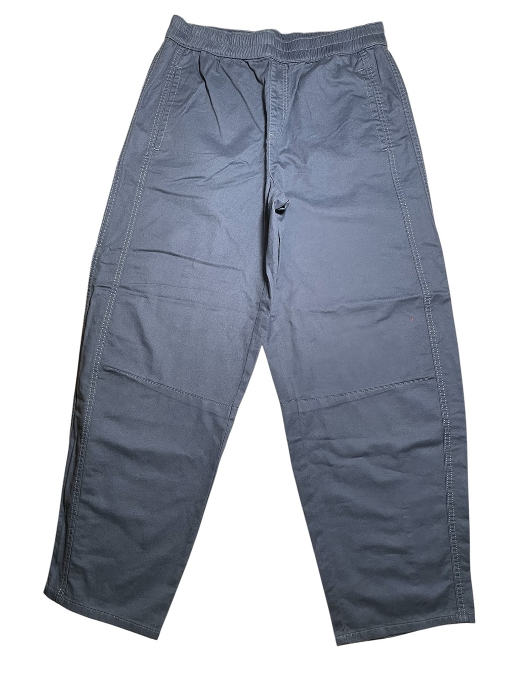 LOFT Barrel Leg 100 % Cotton pull on Navy Blue Pants. Size M.